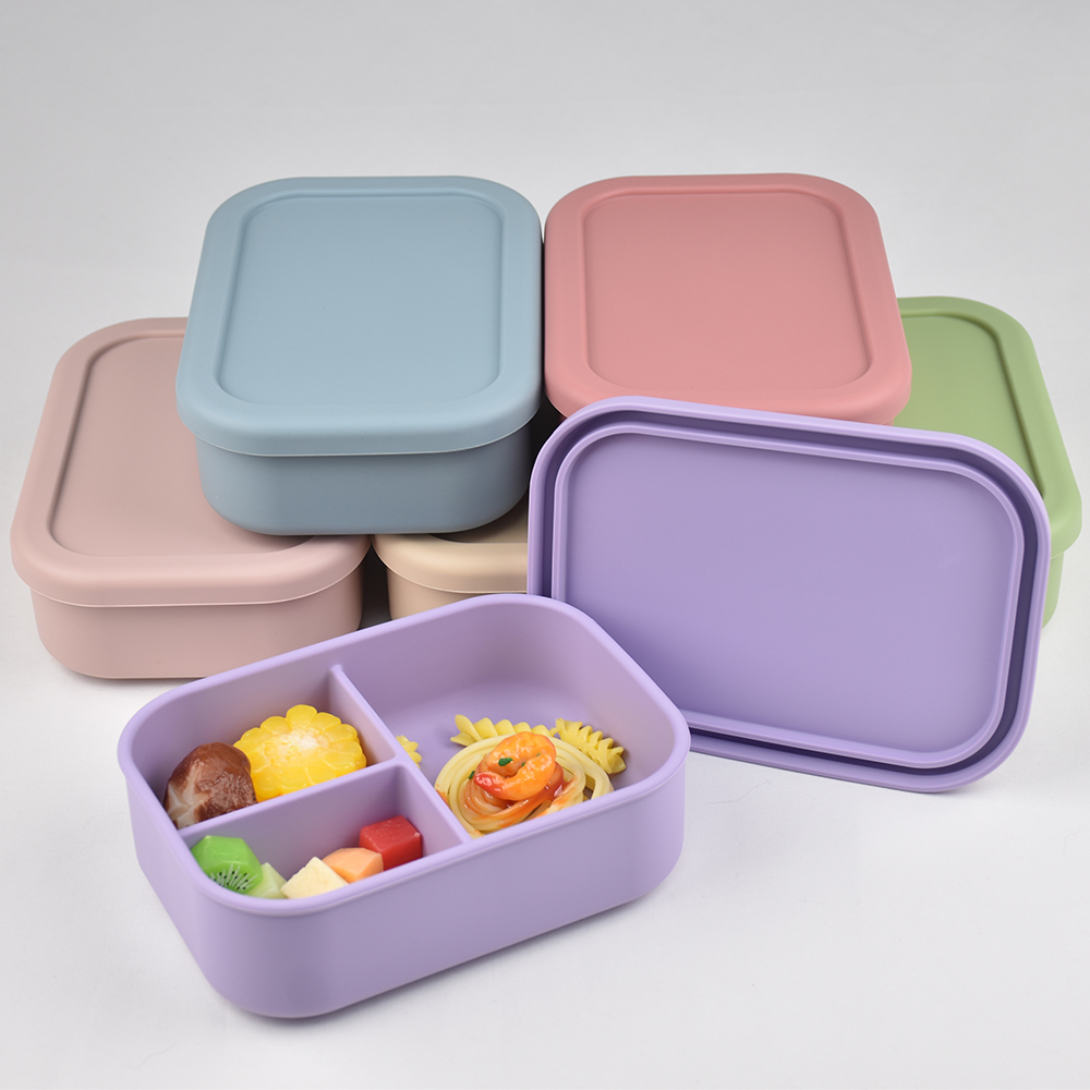 Meal Prep Lunch Boxes - Fiambrera Bento de silicona de grado