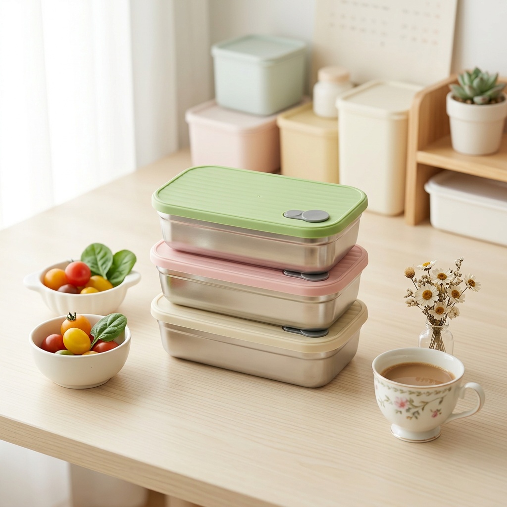 Meal Prep Lunch Boxes - Lonchera de Acero Inoxidable, Recipientes Metálicos