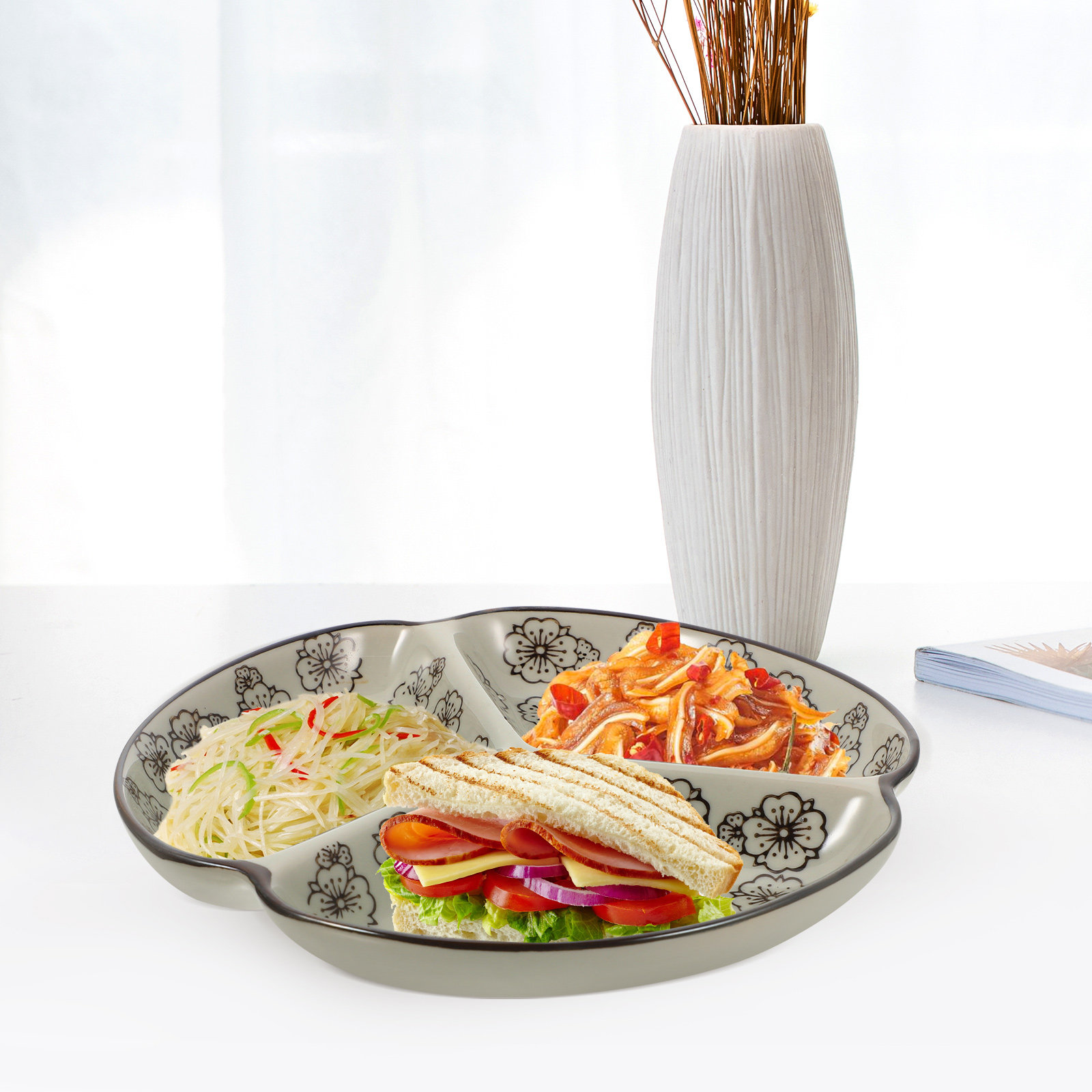Meal Prep Diet - Plato de Cena con 3 Compartimentos