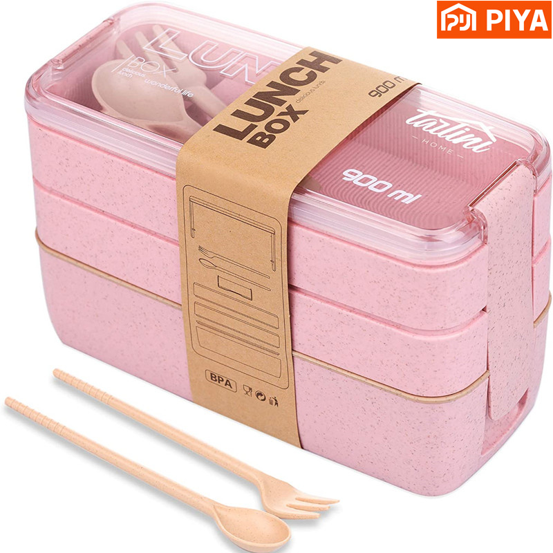 Meal Prep Lunch Boxes - Caja Bento de paja de trigo