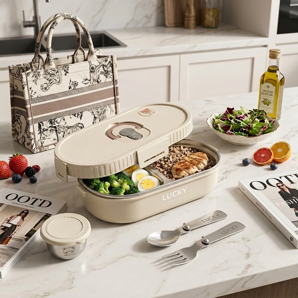 Meal Prep Lunch Boxes - Lonchera Bento de Acero Inoxidable 304
