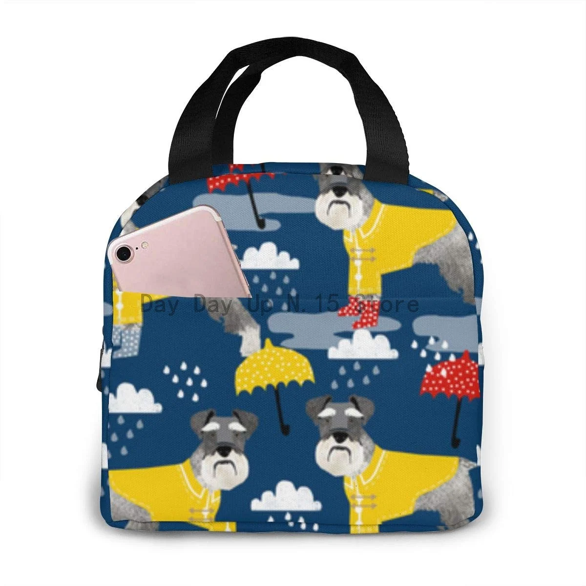 Meal Prep Tofu - Schnauzer Raincoat Dog Hawaiian Surfer Bolsa