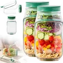 Meal Prep For Office - Recipiente Portátil para Ensaladas con Apertura