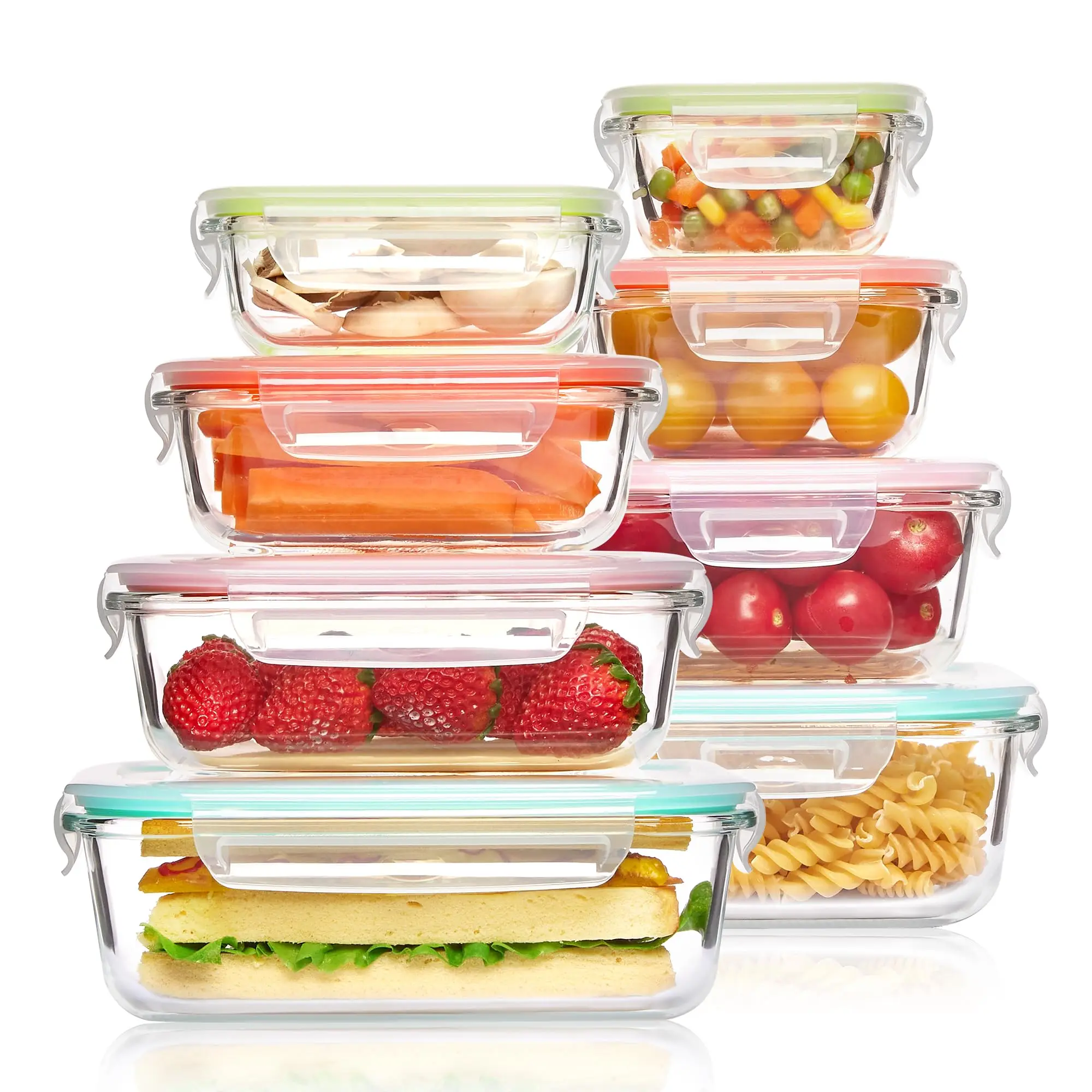 Meal Prep Lunch Boxes - Fiambrera de vidrio, contenedores de almacenamiento