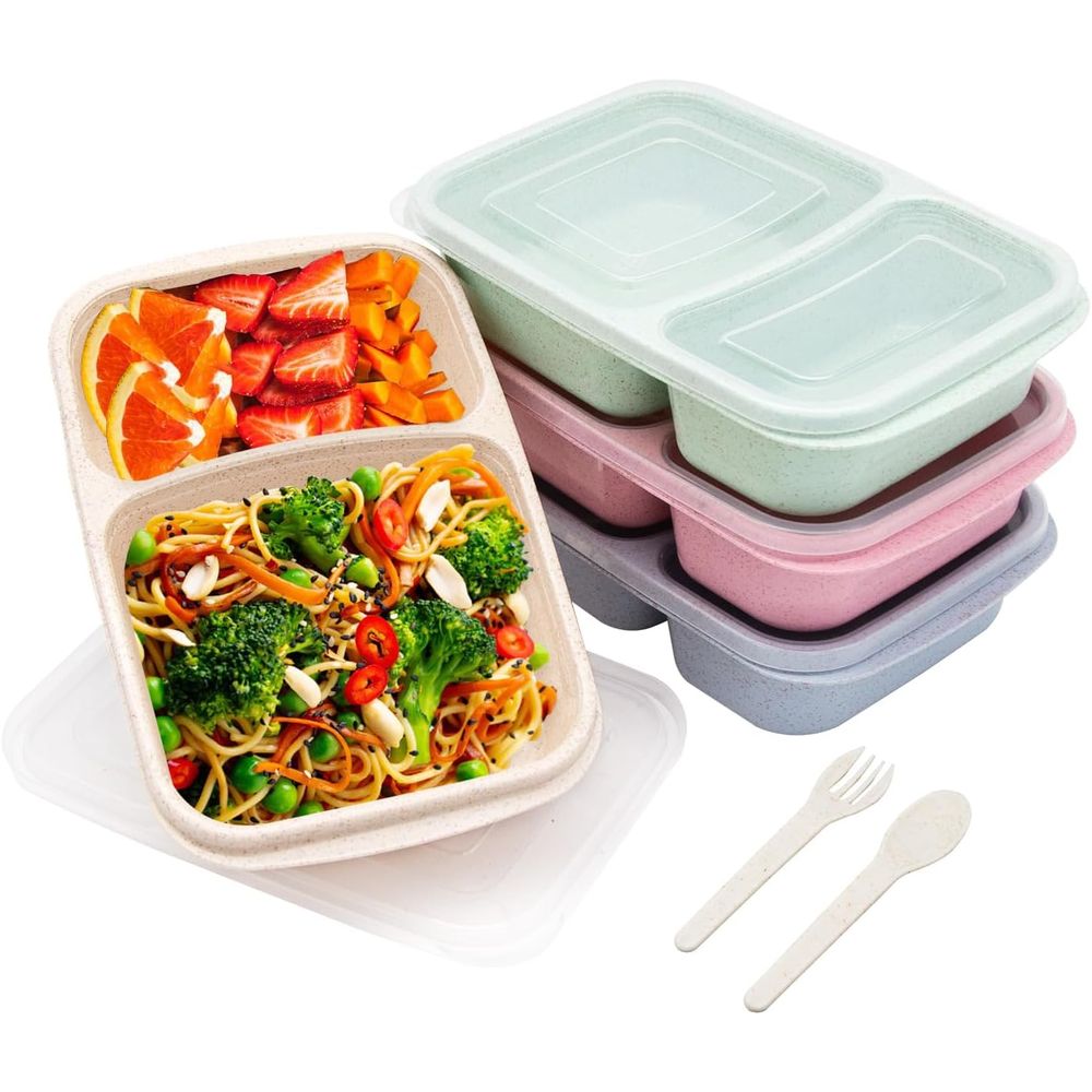 Paquete de 4 Loncheras Bento,  - Meal Prep Lunch Boxes reseña y precio
