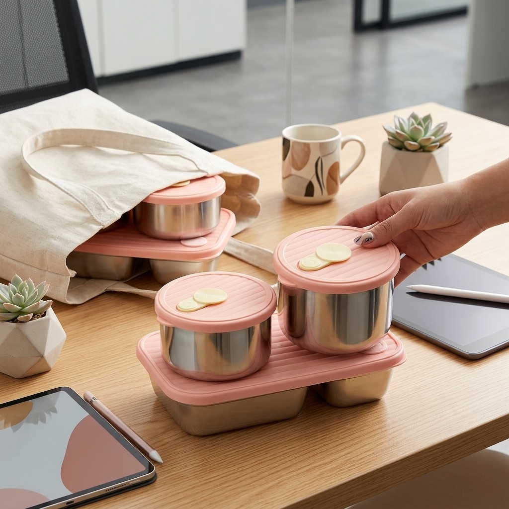 Lonchera de Acero Inoxidable 3 - Meal Prep For Office reseña y precio