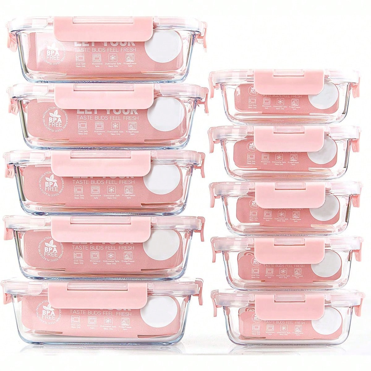 Paquete de 10 recipientes de v - Meal Prep Lunch Boxes reseña y precio