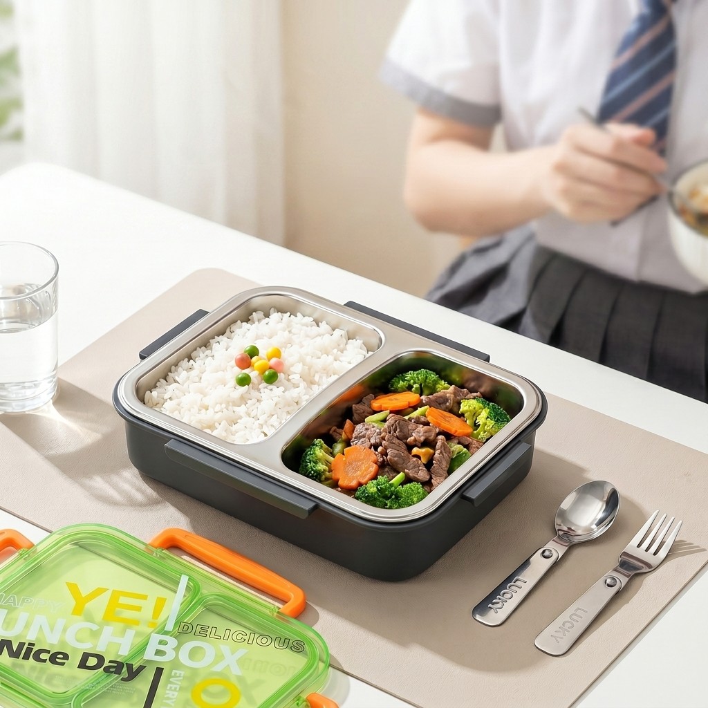 Lonchera Bento de Acero Inoxid - Meal Prep Lunch Boxes reseña y precio