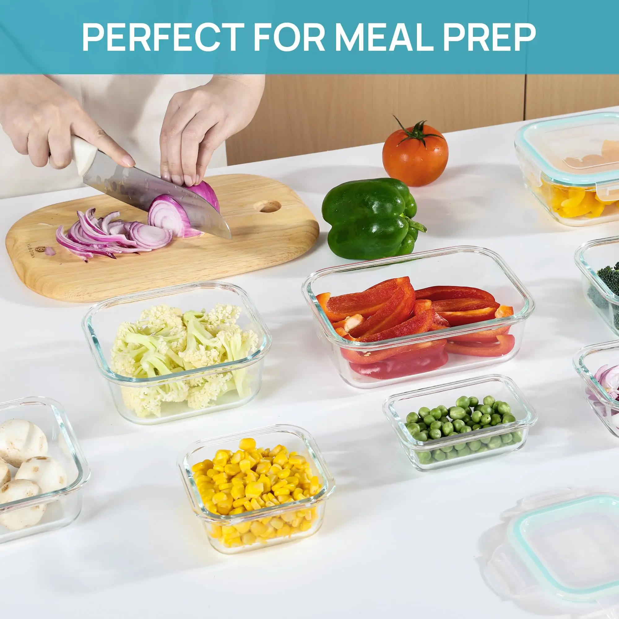Fiambrera de vidrio, contenedo - Meal Prep Lunch Boxes reseña y precio