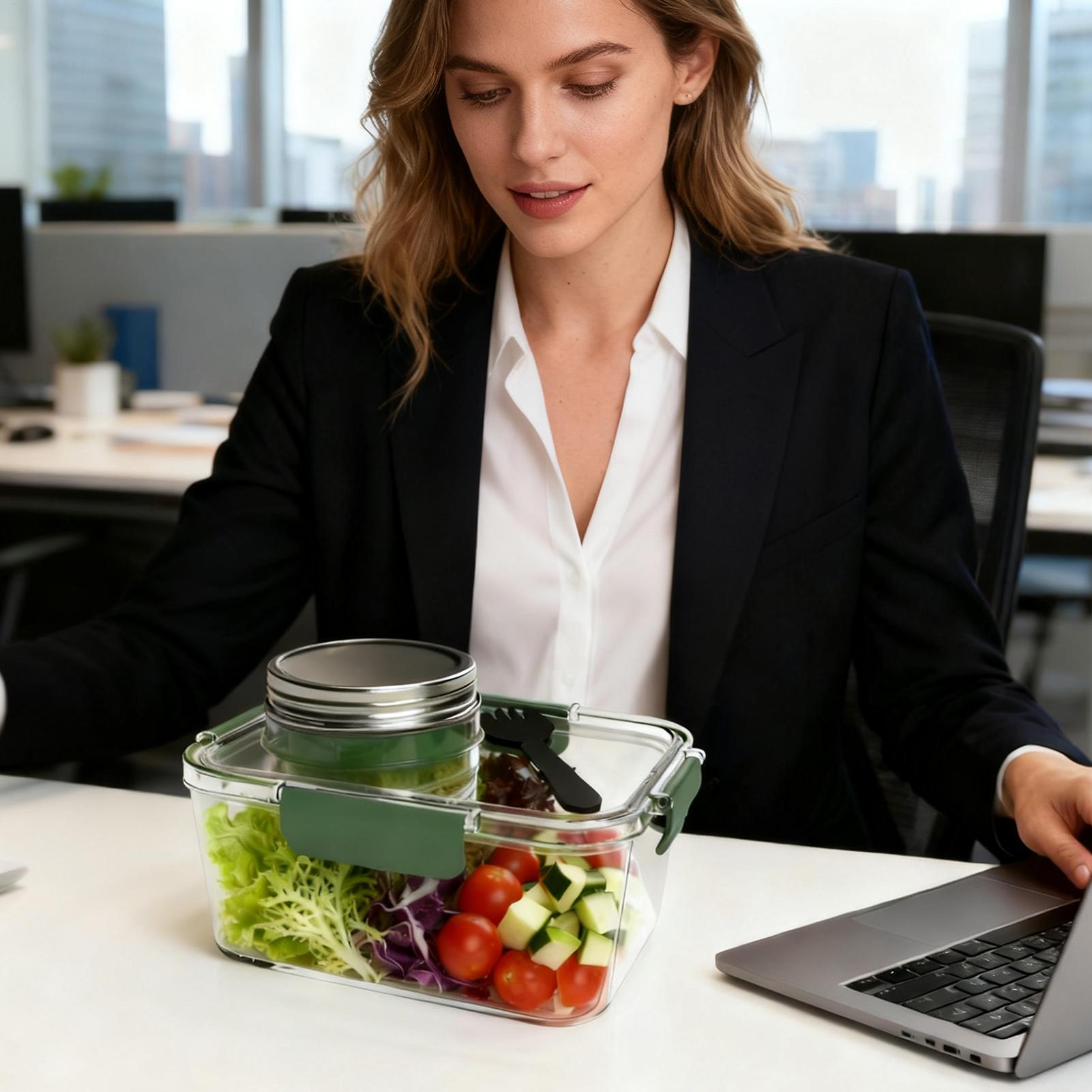 Contenedor de ensalada de 2,5  - Meal Prep For Office reseña y precio
